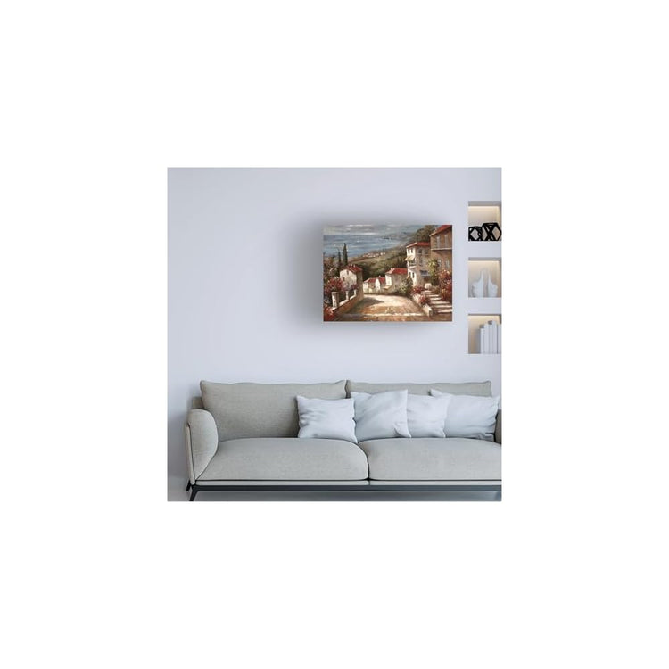 Wrapped Canvas Wall Art - Joval 'Home in Tuscany' Wall Art for Living Room, Bedroom, or Office Décor - 24x32