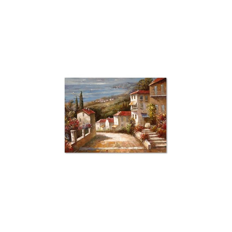 Wrapped Canvas Wall Art - Joval 'Home in Tuscany' Wall Art for Living Room, Bedroom, or Office Décor - 24x32