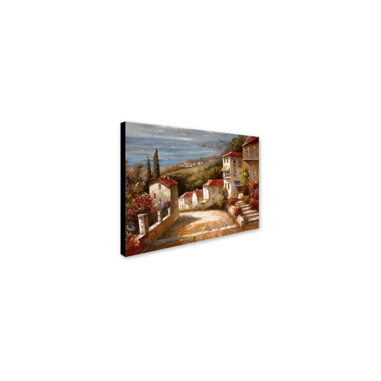 Wrapped Canvas Wall Art - Joval 'Home in Tuscany' Wall Art for Living Room, Bedroom, or Office Décor - 24x32